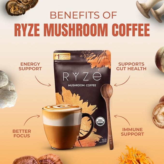 RYZE MUSHROOM COFFEE+RYZE SUPERFOOD CREAMER