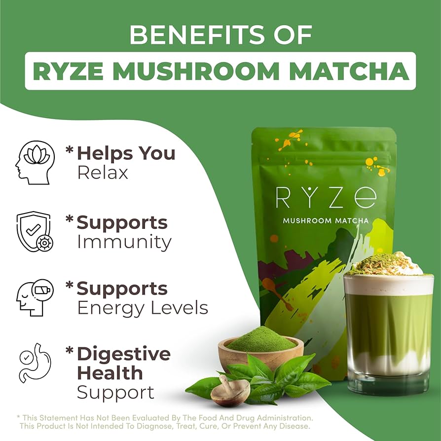 RYZE Mushroom Coffee + Matcha combine pack