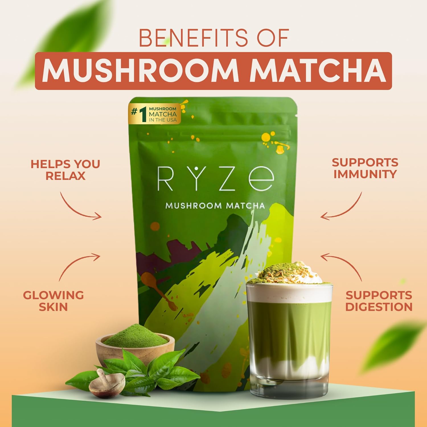 RYZE Green Matcha 30 servings