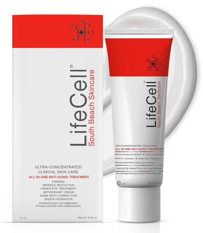 LifeCell All-In-One Anti-Aging Cream – Reduces Wrinkles, Fine Lines & Dark Circles - 2.54 oz