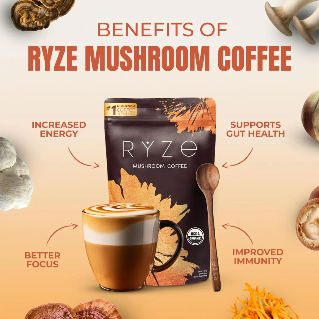 RYZE Mushroom Coffee(Pack of 1)