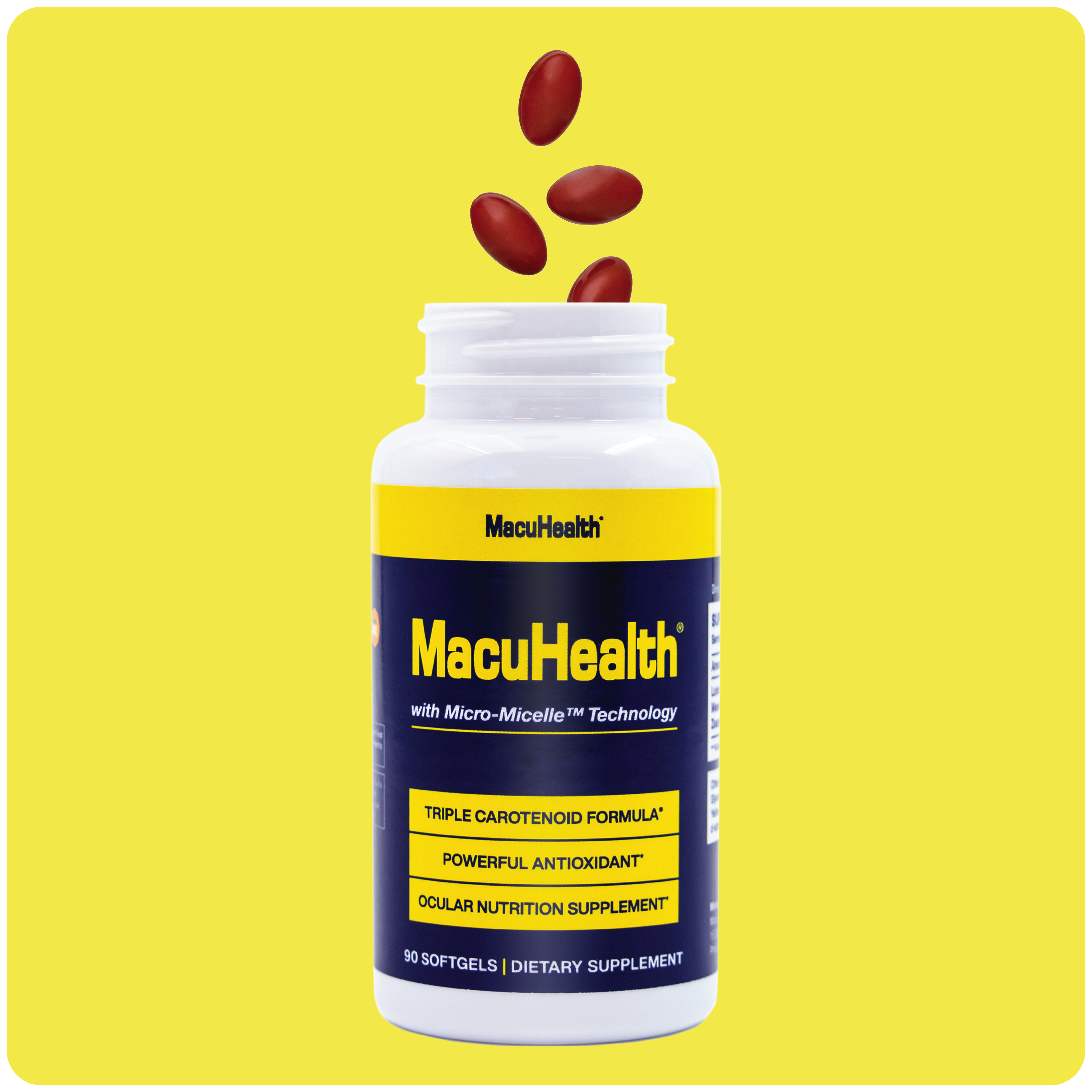 Macuhealth triple carotenoid formula - Eye Vitamins for adults - 90 Softgels